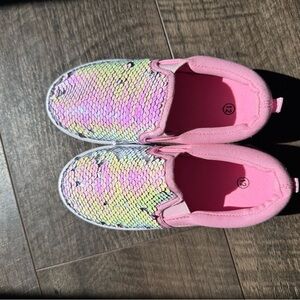 Pink Sequin Kids Slip-On Shoes